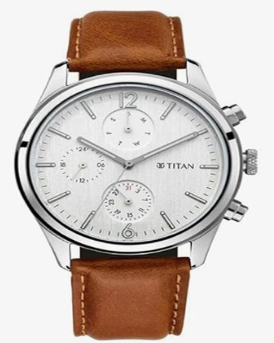 Titan White Dial Analog Watch For Men -NR1805SL04