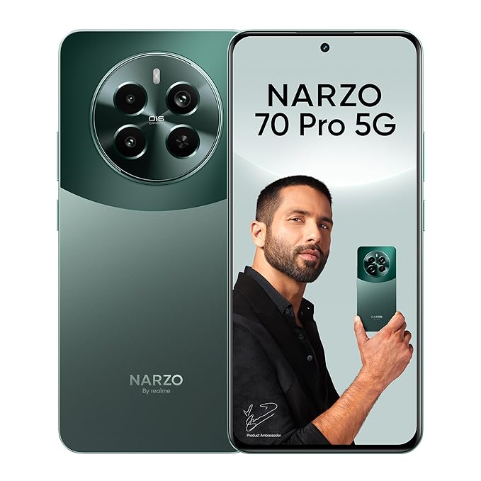 realme NARZO 70 Pro 5G (Glass Green, 8GB RAM,256GB Storage) Dimensity 7050 5G Chipset Horizon Glass Design Segment 1st Flagship Sony IMX890 OIS Camera